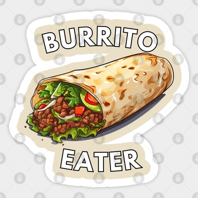 Burrito Eater Sticker by NatashaCuteShop